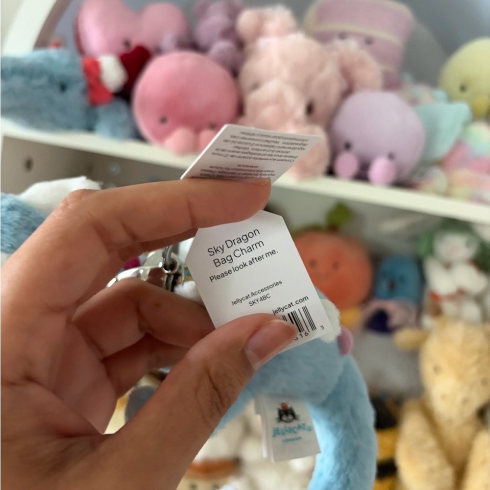 Jellycat Sky Dragon Bag Charm - Authentic & BNWT! - Picture 5 of 6